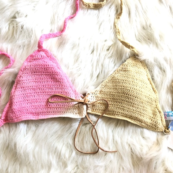 New! Beauty & The Beach • Boho Crochet Bikini - Picture 3 of 6